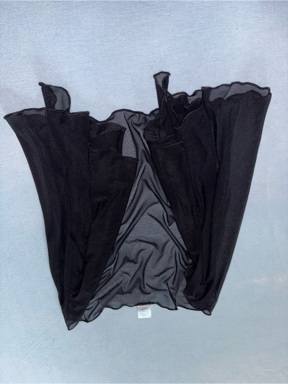 VENUS Black Sheer Mesh Strapless Top